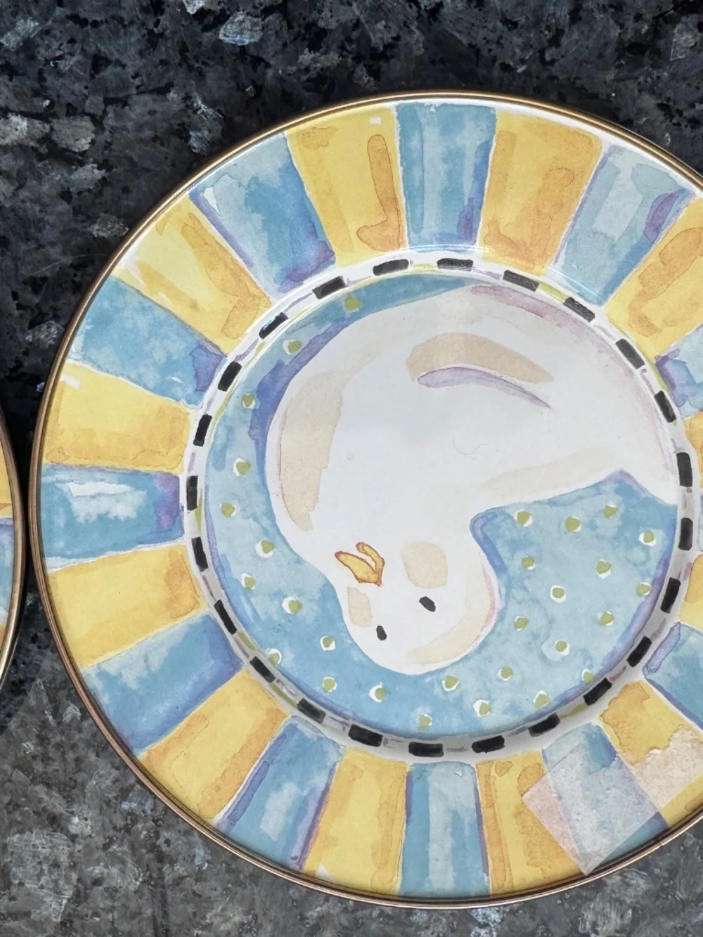 3 MacKenzie-Childs VTG Duck Enamel Plate 8